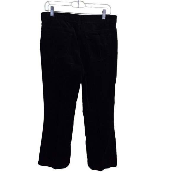 Talbots Signature Boot Black Velveteen Pants Size 10p - Picture 3 of 6